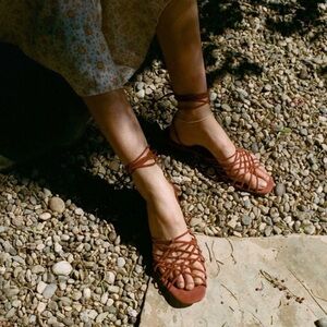 Doen Casimira Sandal in Rust Suede NEW
